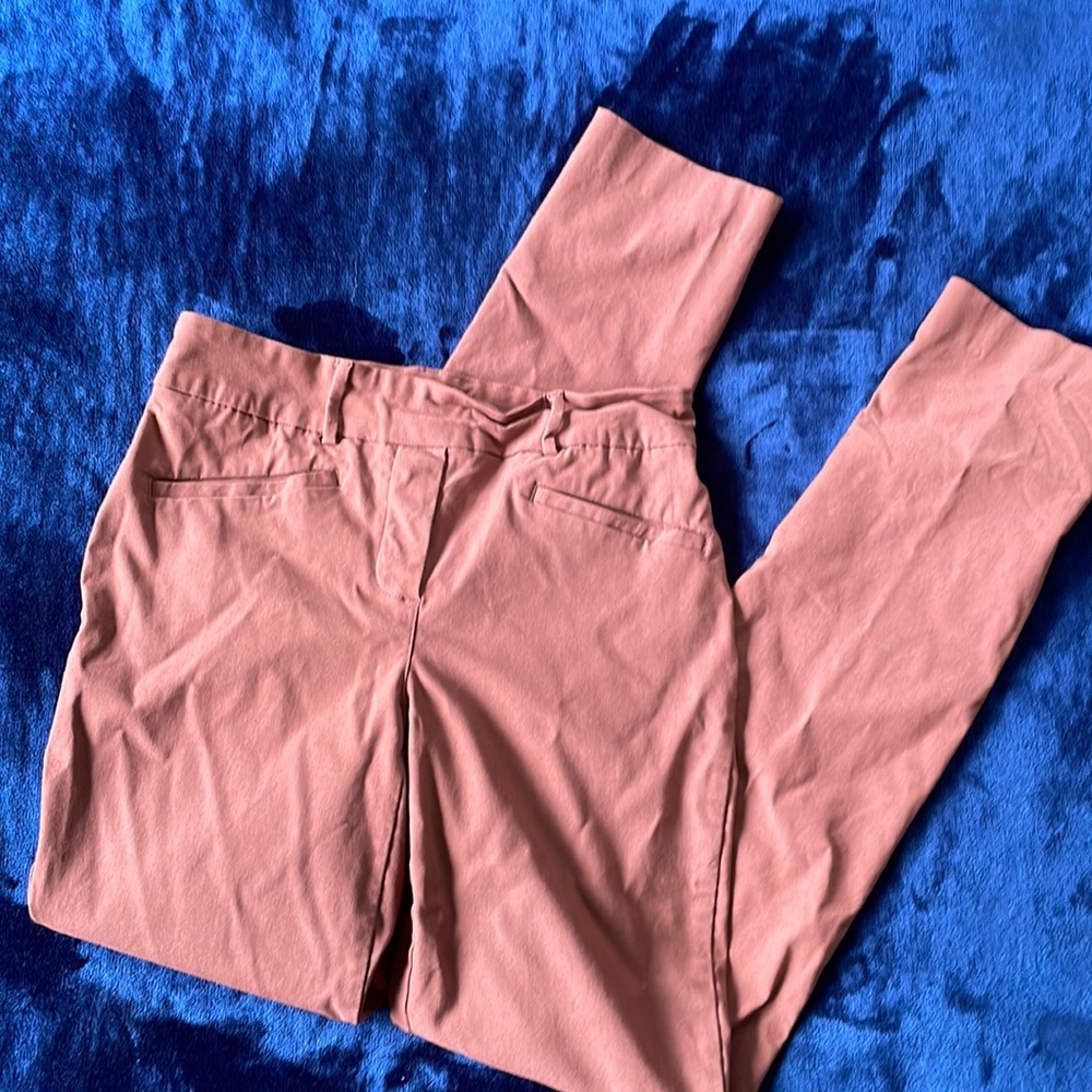 Rusty brown stretch dress pants